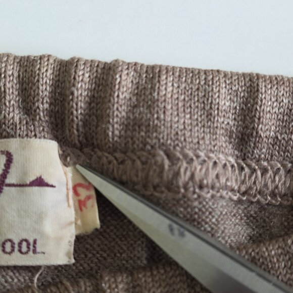Vintage Apollo Baselayer Pants Men 32 M/L Beige Long Johns Double Knit Wool Warm - Picture 10 of 14